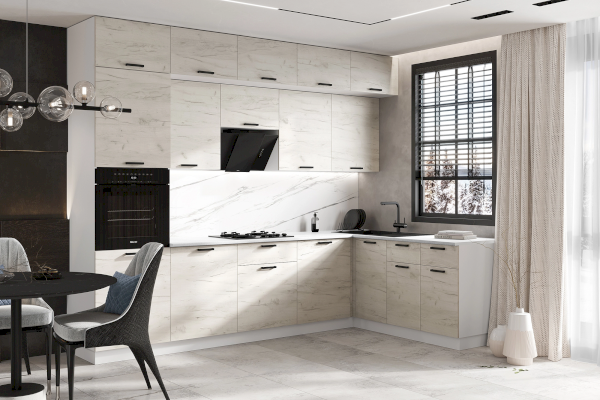 Угловой кухонный гарнитур Рио New 3,0х1,8 м Компановка 2 (Миф)